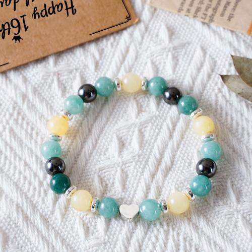 Gemstone Bracelets, Natural Stone, handmade, fashion jewelry & Unisex Approx 18-19 cm 