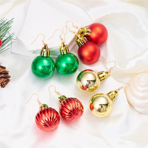 Boucles d'oreilles de Noël, alliage de zinc, avec Acrylique, Ampoule, Placage, bijoux de mode & styles différents pour le choix & pour femme, plus de couleurs à choisir Vendu par paire