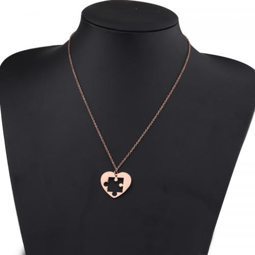 Edelstahl Schmuck Halskette, 304 Edelstahl, Herz, plattiert, DIY & verschiedene Stile für Wahl, keine, verkauft von PC[