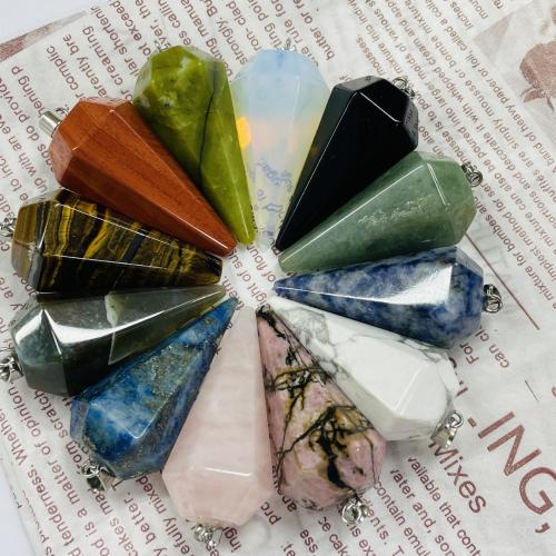 Gemstone Jewelry Pendant, Natural Stone, Conical, DIY 