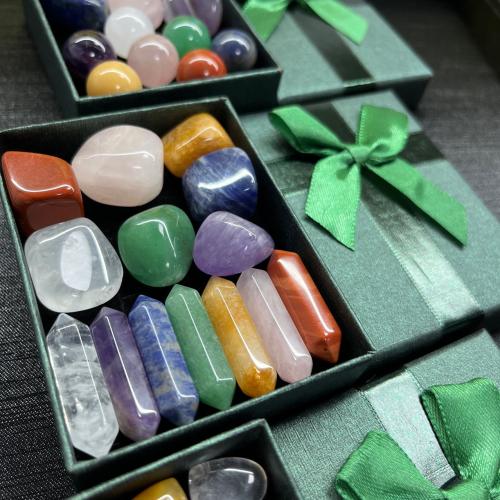 Драгоценный камень украшения, Полудрагоценный камень, ювелирные изделия моды & различные модели для выбора, разноцветный продается Box