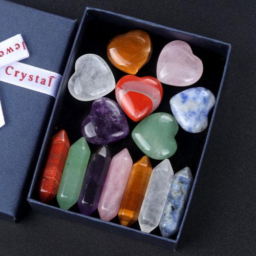 Décoration de pierre perles, pierre gemme, bijoux de mode, couleurs mélangées, Vendu par boîte