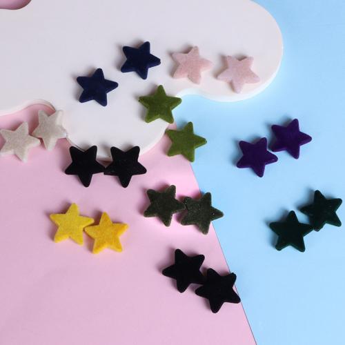Acrylic Jewelry Beads, with Flocking Fabric, Star, DIY Approx 1.5mm, Approx 