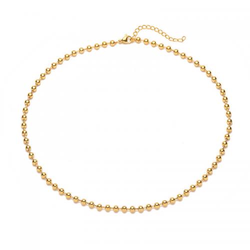 Brass Jewelry Necklace, with 5CM extender chain, plated & for woman Approx 40 cm 