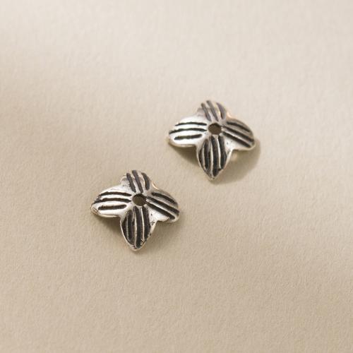 Sterling Silver Bead Caps, 925 Sterling Silver, Antique finish, DIY, original color, 7mm Approx 1.2mm 
