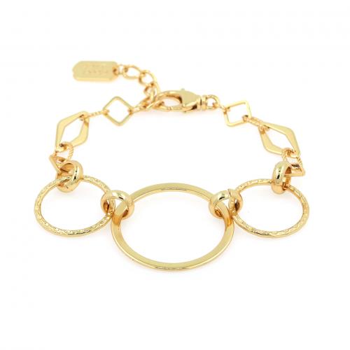 Brass Bracelets, plated, fashion jewelry & for woman Approx 20 cm 