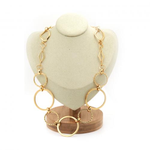 Messingkette Halskette, Messing, plattiert, Modeschmuck & für Frau, keine, Länge:ca. 50 cm, verkauft von PC