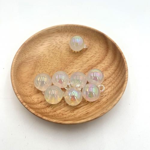 Plated Acrylic Pendants, Round, UV plating, DIY 16mm, Approx 