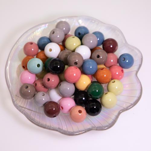 Perles acryliques lustres, Acrylique, Rond, DIY, plus de couleurs à choisir, 16mm, Environ Vendu par sac