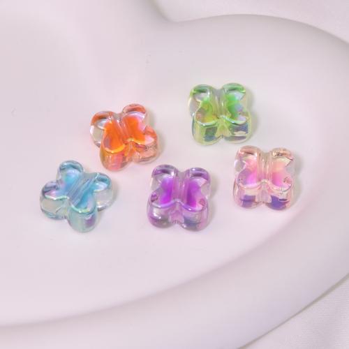 Perles acryliques plaquée, Acrylique, Trèfle à quatre feuilles, Placage UV, DIY, plus de couleurs à choisir Environ Vendu par sac