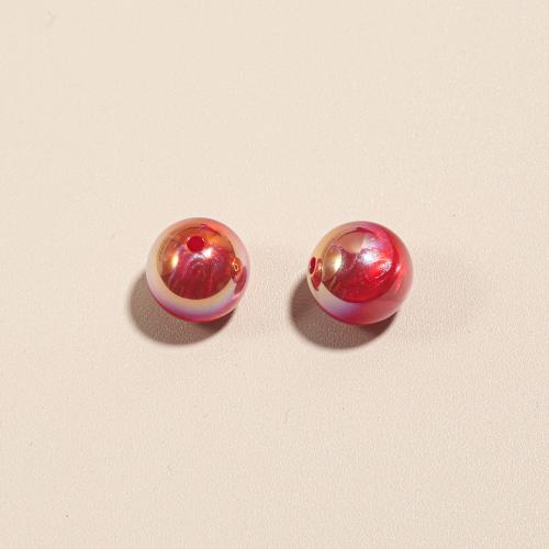Perles en plastique ABS, Rond, Placage, DIY, plus de couleurs à choisir, 16mm, Environ Vendu par sac