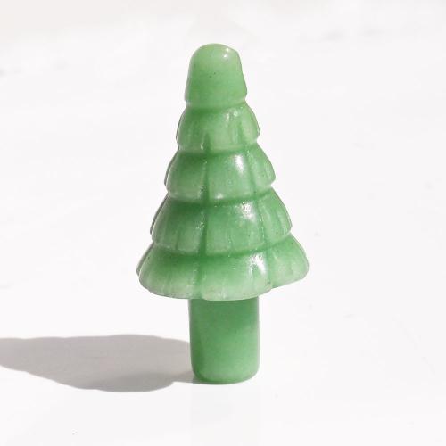 Edelstein Dekoration, Naturstein, Weihnachtsbaum, geschnitzt, verschiedenen Materialien für die Wahl, keine, 38x19mm, verkauft von PC