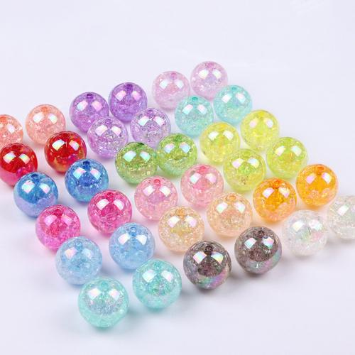 Plating Acrylic Beads, Round, colorful plated, DIY 20mm Approx 2.6mm, Approx 