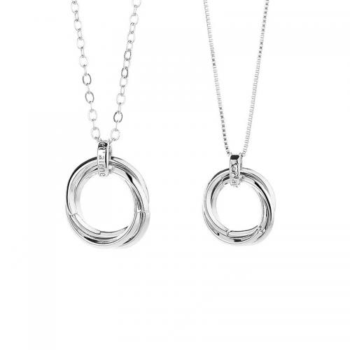 Ожерелье ручной латунные, Латунь, Другое покрытие, Мужская & разный размер для выбора, серебряный, длина:Приблизительно 51-60 см, продается PC