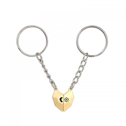 Zinc Alloy Key Clasp, Heart, plated, with magnetic & for couple 