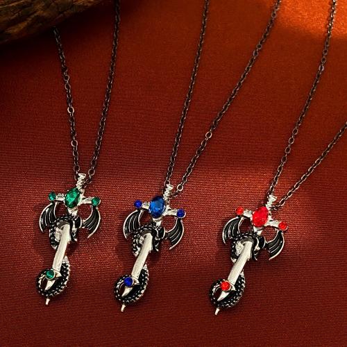 collier de Stras en alliage Zinc, alliage de zinc, bijoux de mode & pour femme & avec strass, plus de couleurs à choisir Environ 51 cm, Vendu par PC