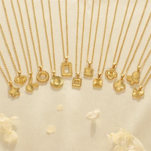 Ожерелье ручной латунные, Латунь, с 5CM наполнитель цепи, плакирован золотом, разные стили для выбора & Женский, Много цветов для выбора длина:45 см, продается PC