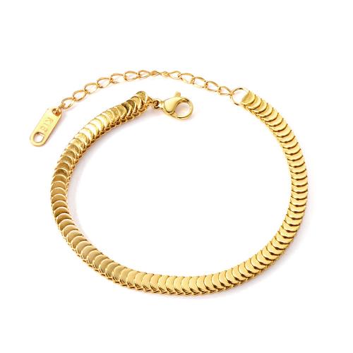 Stainless Steel Chain Bracelets, 304 Stainless Steel, gold color plated, fashion jewelry & for woman 