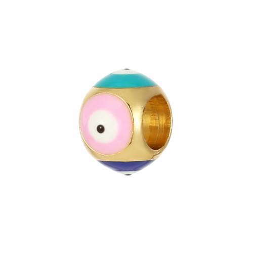 Moda bolas de mal de ojo, metal, chapado, Bricolaje & esmalte, más colores para la opción, Vendido por UD