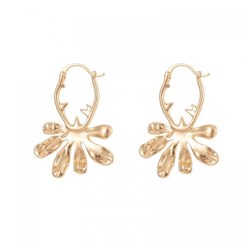 Brass Drop Earring, plated & for woman, golden 
