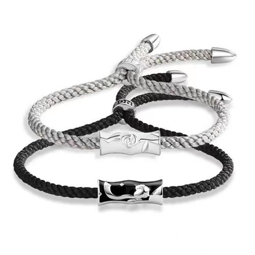 Bracelets en laiton, avec corde de cire, Placage, unisexe & styles différents pour le choix, plus de couleurs à choisir, Vendu par PC