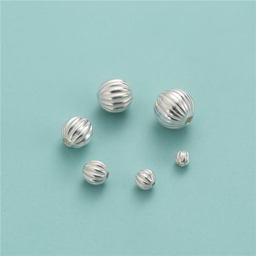 Sterling Silver Spacer Beads, 925 Sterling Silver, Watermelon, DIY silver color 