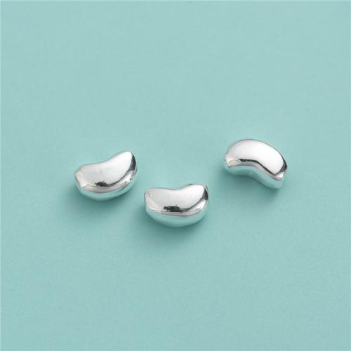 Sterling Silver Spacer Beads, 925 Sterling Silver, Bean, DIY, silver color Approx 1.8mm 