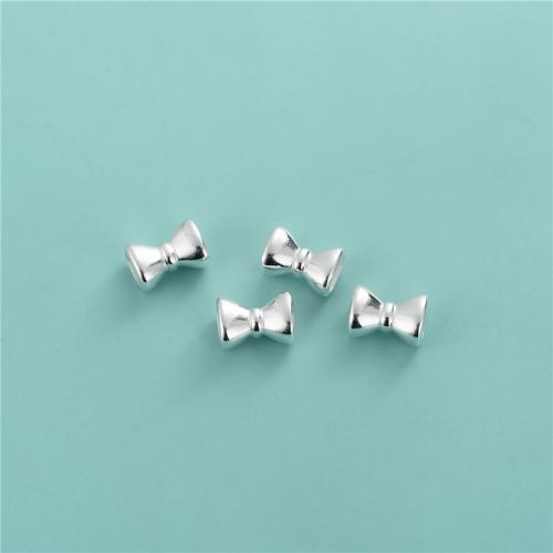 Sterling Silver Spacer Beads, 925 Sterling Silver, Bowknot, DIY, silver color Approx 2mm 