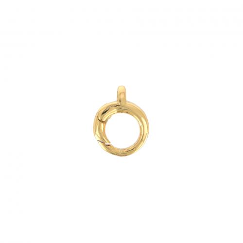 Brass Snap Clasp, Donut, 18K gold plated, DIY 