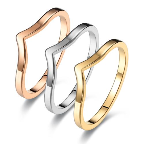 Titanium Steel Finger Ring, plated & for woman 