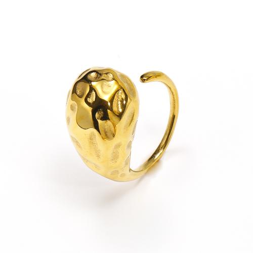 Титан Сталь палец кольцо, титан, ювелирные изделия моды & Женский, золотой, продается PC