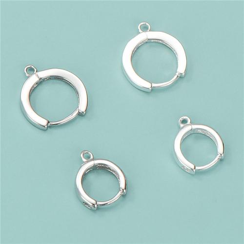 Sterling Silber Ohrreifen Komponenten, 925er Sterling Silber, Kreisring, DIY & verschiedene Stile für Wahl, verkauft von Paar