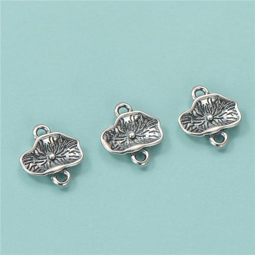 Sterling Silver Charm Connector, 925 Sterling Silver, Lotus, vintage & DIY Approx 1.2mm 