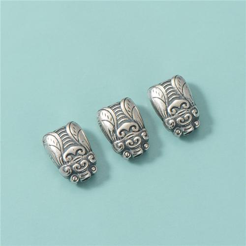 Sterling Silver Spacer Beads, 925 Sterling Silver, Cicada, Antique finish, vintage & DIY Approx 2.3mm 