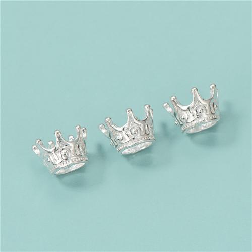 Sterling Silver Spacer Beads, 925 Sterling Silver, Crown, polished, DIY, silver color Approx 5.5mm 