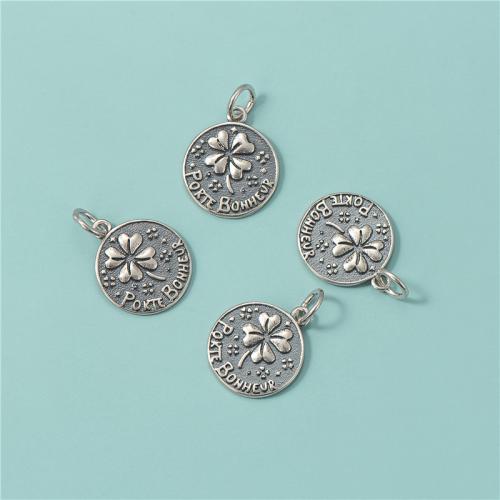 Sterling Silver Pendants, 925 Sterling Silver, Flat Round, vintage & DIY Approx 4mm 