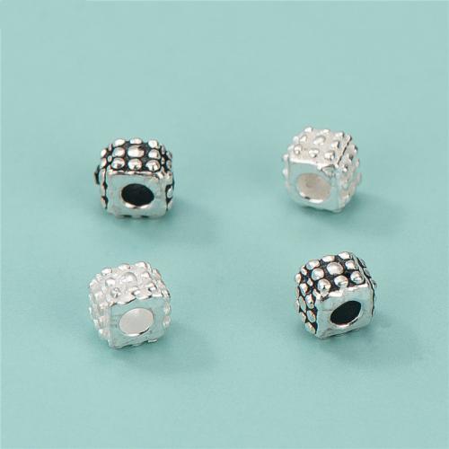 Sterling Silver Spacer Beads, 925 Sterling Silver, Square, DIY Approx 1.75mm 
