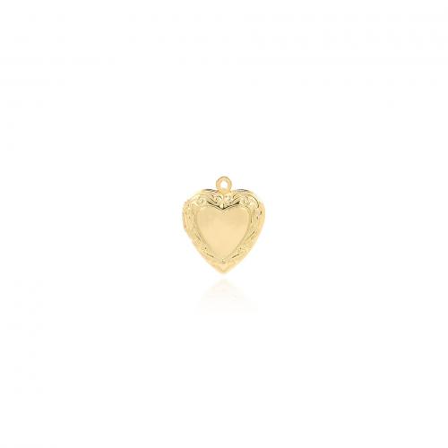 Brass Locket Pendants, Heart, 18K gold plated, fashion jewelry & DIY 