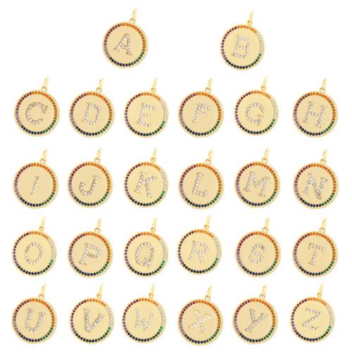 Cubic Zirconia Micro Pave Brass Pendant, Round, plated, fashion jewelry & micro pave cubic zirconia & for woman 