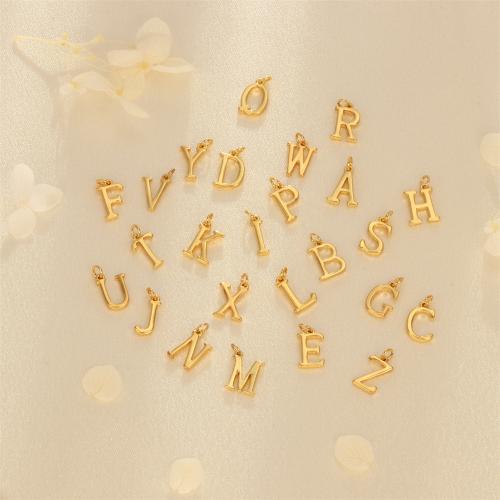 Letter Brass Pendants, Alphabet Letter, gold color plated, fashion jewelry & DIY 