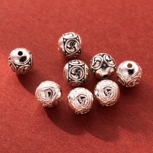 Sterling Silver Spacer Beads, 925 Sterling Silver, Antique finish, DIY 10mm Approx 1.8mm 