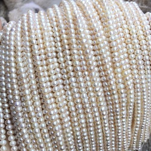 Natural Freshwater Pearl Loose Beads, polished, DIY Length about 5-6mm Approx 38 cm 