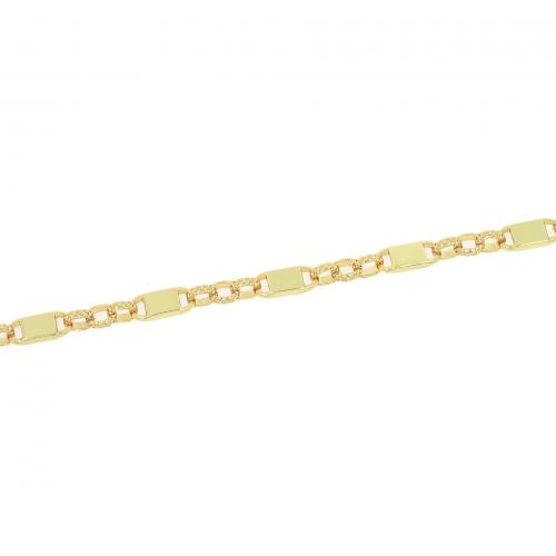 Латунная цепь ручной работы, Латунь, 18K позолоченный, ювелирные изделия моды & DIY, 6mm, продается м