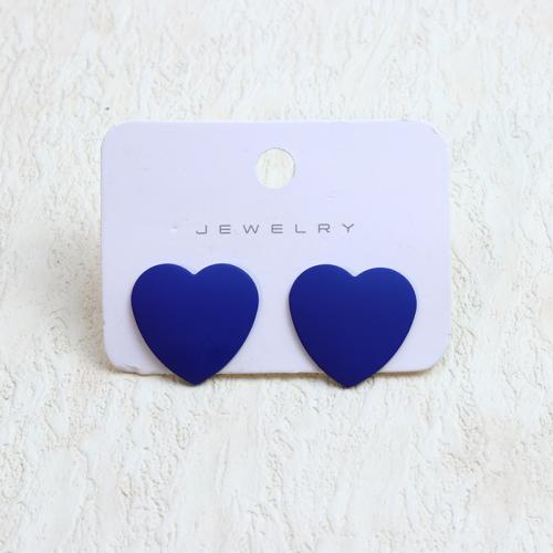 Acrylic Stud Earring, Heart, painted, fashion jewelry & for woman 