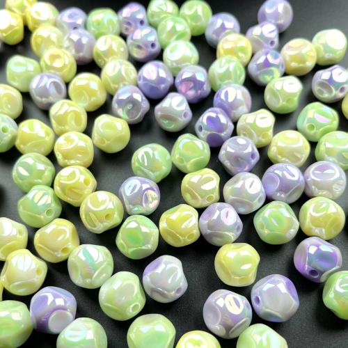 Perles acryliques plaquée, Acrylique, Placage UV, DIY & lumineux, plus de couleurs à choisir, 16mm, Environ Vendu par sac