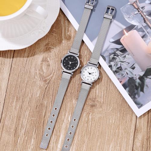 Women Wrist Watch, Zinc Alloy, with Tiger Tail Wire, fashion jewelry & Chinese movement & for woman Dial diameter 25mm, thickness :7mm. Approx 180 mm 