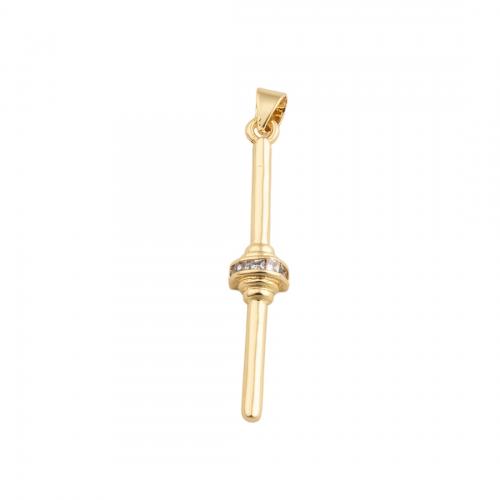 Cubic Zirconia Micro Pave Brass Pendant, fashion jewelry & Unisex & micro pave cubic zirconia 