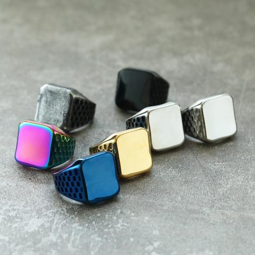 Титан Сталь палец кольцо, титан, ювелирные изделия моды & разный размер для выбора & Мужский, Много цветов для выбора, продается PC