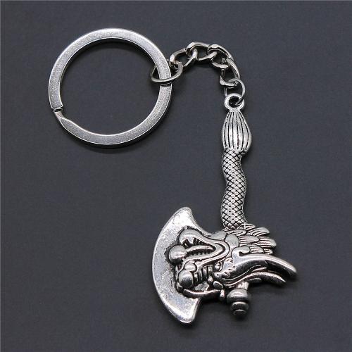Zinc Alloy Key Chain Jewelry, with Iron, Axe, plated, fashion jewelry, silver color 