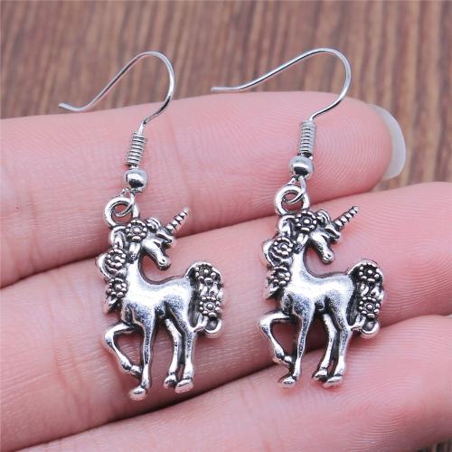 Zinc Alloy Drop Earring, Horse, plated, fashion jewelry 